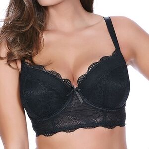 NWT Freya Francies Black Longline Underwire Bra - Sz 36i US